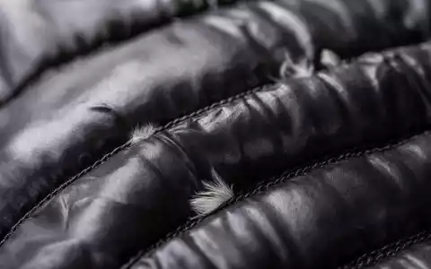 Moncler IT0005252207 macro down jacket quilt stitching polyester thread goose feathers detail - Foto: THN