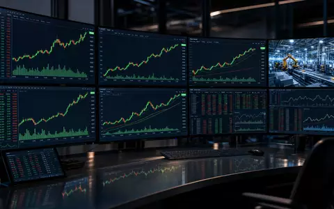 Schneider Electric FR0000121972 trading desk with CAC 40 industrial automation index charts and factory footage - Foto: THN
