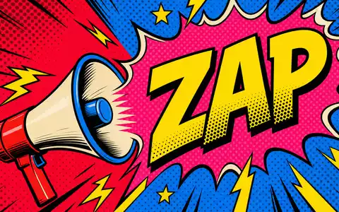 Publicis FR0000130577 pop art comic ZAP speech bubble over marketing megaphone bright colors - Foto: THN
