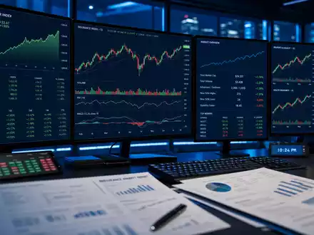 Editorial-Foto von Trading-Screens mit Insurance-Sector-Indizes und Chartverläufen – symbolisiert die Kapitalmarktpräsenz und Investorenkommunikation der Hannover Rück SE (ISIN DE0008402215) als MDAX-notiertes Rückversicherungsunternehmen - Foto: THN