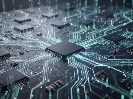 Abstrakte Darstellung der Halbleiter- und Datenspeicherindustrie, die hohe Nachfrage und volle Kapazitäten symbolisiert. - Foto: über boerse-global.de