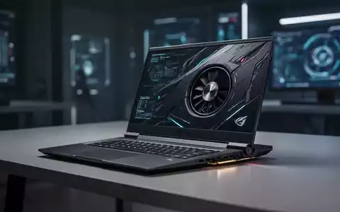 Hochwertiges Gaming-Notebook oder Grafikkarte in Nahaufnahme mit professioneller Beleuchtung, die das filigrane Design und die moderne Ästhetik betont. - Foto: über boerse-global.de