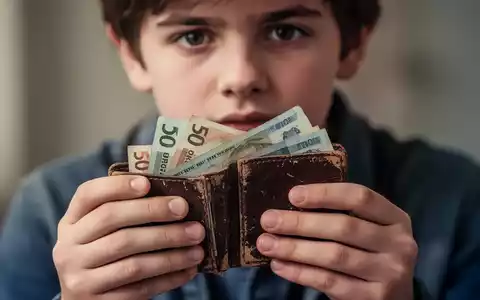 Nahaufnahme der Hände einer jungen Person, die ein Portemonnaie mit einigen Euroscheinen hält, im Hintergrund ein unscharfes Gesicht. - Foto: über boerse-global.de