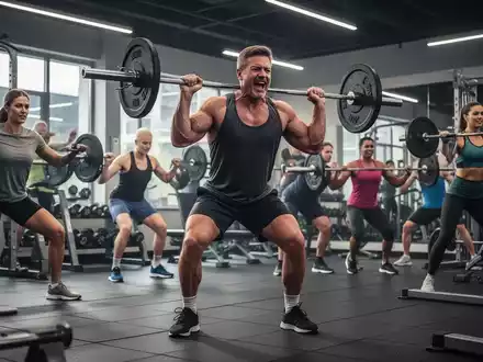 Eine Gruppe von Menschen unterschiedlichen Alters und Fitnessniveaus beim Krafttraining in einem modernen Fitnessstudio. - Foto: über boerse-global.de