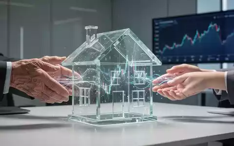 Eine stilisierte, transparente 3D-Hausmodell aus Glas, das den Fluss von Vermögenswerten zwischen verschiedenen Generationen darstellt. - Foto: über boerse-global.de