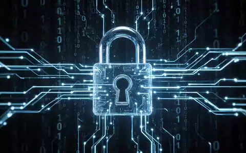 Leuchtendes digitales Schloss mit Netzwerklinien und Binärcode, symbolisiert Cybersicherheitsrisiken und Anmeldedaten-Schwachstellen. - Foto: über boerse-global.de
