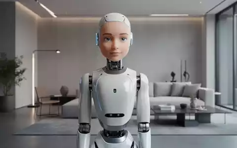 Lebensechter humanoider Roboter mit realistischer Silikonhaut in einem modernen Wohnzimmer, entwickelt für Gesellschaft. - Foto: über boerse-global.de