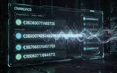 Eine digitale Schnittstelle zeigt Kryptowährungs-Wallet-Adressen, wobei eine Adresse durch einen bösartigen Datenstrom manipuliert wird. - Foto: über boerse-global.de