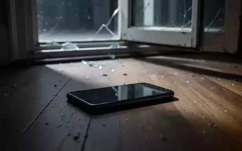 Ein Smartphone liegt auf einem Holzboden, teilweise im Schatten, mit einem leicht geöffneten Fenster im Hintergrund. - Foto: über boerse-global.de