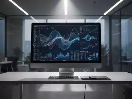 Ein moderner Computer-Arbeitsplatz in einem Büro, der Finanzdaten visualisiert, um hohe Gehälter und eine strikte Unternehmenskultur darzustellen. - Foto: über boerse-global.de