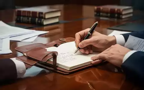 Hände schreiben sorgfältig Notizen in ein Notizbuch auf einem Konferenztisch, um präzise Protokollführung zu symbolisieren. - Foto: über boerse-global.de