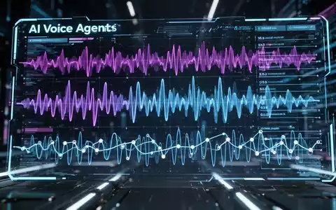 Abstrakte Sprachwellenformen und Blockchain-Ledger-Linien auf digitaler Oberfläche, symbolisieren KI-Sprachagenten-Technologie. - Foto: über boerse-global.de