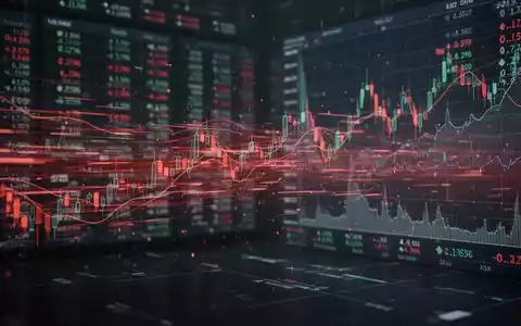 Abstrakte Darstellung einer Verlangsamung digitaler Datenflüsse, die eine Bremsung im Technologiesektor und an der Börse symbolisiert. - Foto: über boerse-global.de