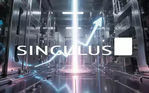 Ein heller, aufsteigender Lichtstrahl in einer futuristischen Industrieumgebung, der Wachstum im Halbleitersektor symbolisiert. - Foto: über boerse-global.de