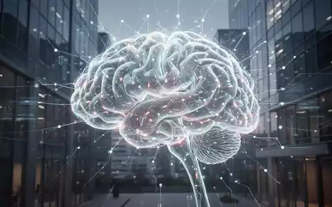 Ein abstraktes, leuchtendes neuronales Netzwerk, das sich mit Unternehmensarchitektur verbindet und KI-Produktivität symbolisiert. - Foto: über boerse-global.de