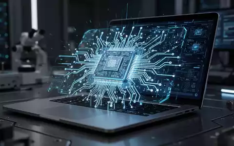Nahaufnahme eines leuchtenden, hochdetaillierten Mikrochips mit komplexer Schaltung, der fortschrittliche Servertechnologie in der Unterhaltungselektronik repräsentiert. - Foto: über boerse-global.de