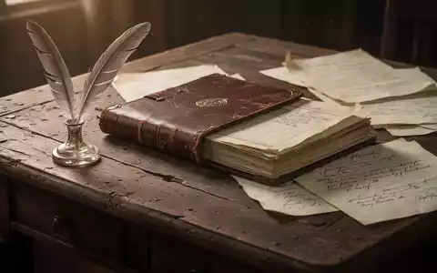 Ein alter Holztisch mit einem Federkiel, einem offenen Lederbuch und verstreuten rechtlichen Dokumenten, die Erbschaftsplanung symbolisieren. - Foto: über boerse-global.de