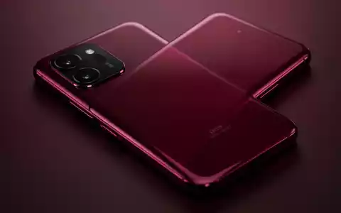 Nahaufnahme eines Smartphones in tiefem Burgunderrot 'Dark Cherry' von oben, mit filmischem Licht. - Foto: über boerse-global.de