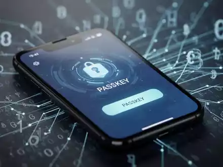 Smartphone-Bildschirm mit digitalem Passkey für sichere Zwei-Faktor-Authentifizierung und passwortloses Einloggen. - Foto: über boerse-global.de