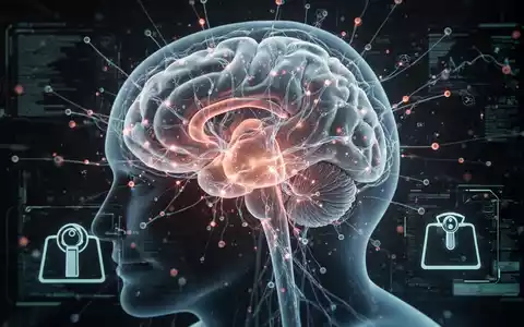 Eine stilisierte Darstellung des menschlichen Gehirns mit hervorgehobenem Hypothalamus, der neuronale Verbindungen und Datenpunkte zeigt. - Foto: über boerse-global.de