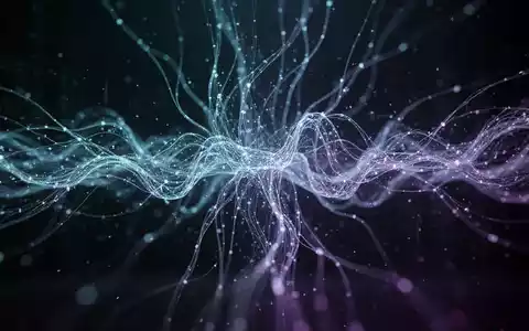 Abstrakte Darstellung eines futuristischen, leuchtenden KI-Neuronalen Netzes mit blauen und violetten Farbtönen. - Foto: über boerse-global.de