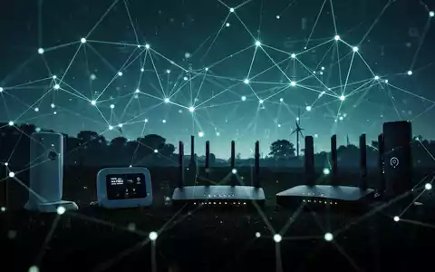 Ein Netzwerk aus leuchtenden digitalen Linien, die Smart-Home-Geräte und Router verbinden und eine digitale Bedrohung darstellen. - Foto: über boerse-global.de