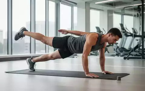 Eine Person führt eine 'Bird Dog'-Übung auf einer Yogamatte aus, um die Lendenwirbelsäule zu stärken. - Foto: über boerse-global.de