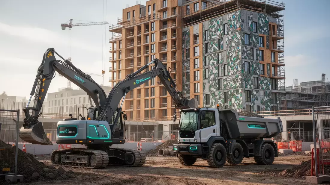 Bauwirtschaft im Wandel: E-Flotten, Holzhochhäuser und CO?-Reduktion