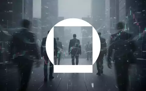 Abstrakte, atmosphärische Szene, die die digitale Asset-Branche darstellt, mit einem Gefühl der Unsicherheit und des Übergangs. - Foto: über boerse-global.de