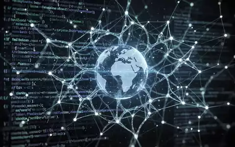 Leuchtendes neuronales Netz mit Codezeilen, das KI und Cybersicherheit symbolisiert und ein dezentes Globus-Symbol schützt. - Foto: über boerse-global.de
