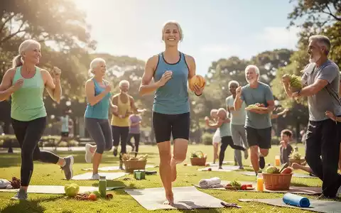 Eine vielfältige Gruppe von Menschen jeden Alters, die gesunde Aktivitäten im Freien ausüben, wie Joggen und Yoga. - Foto: über boerse-global.de