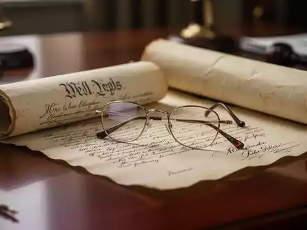 Eine Nahaufnahme eines aufgerollten, alten juristischen Dokuments oder Testaments auf einem Holztisch mit einer Lesebrille darauf. - Foto: über boerse-global.de