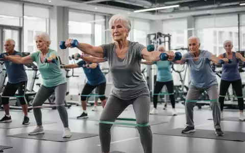 Senioren nehmen an einem Kraft- und Gleichgewichtstraining in einem Fitnessstudio teil, das ihre körperliche Autonomie fördert. - Foto: über boerse-global.de