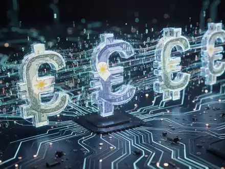 Philippinische Peso-Symbole digitalisieren und fließen über eine Leiterplatte, repräsentieren digitale Währung und Finanztechnologie. - Foto: über boerse-global.de