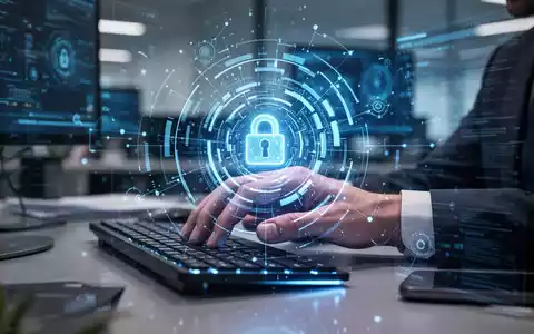 Eine Hand tippt auf einer Tastatur, überlagert von einem leuchtenden blauen KI-Interface, das die Integration von KI in die Karriereentwicklung symbolisiert. - Foto: über boerse-global.de