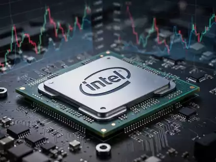Nahaufnahme einer Intel-CPU auf einer Platine, mit unscharfen Finanzcharts im Hintergrund, die Preiserhöhungen und Produktionsanpassungen symbolisieren. - Foto: über boerse-global.de