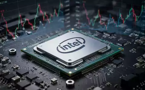 Nahaufnahme einer Intel-CPU auf einer Platine, mit unscharfen Finanzcharts im Hintergrund, die Preiserhöhungen und Produktionsanpassungen symbolisieren. - Foto: über boerse-global.de