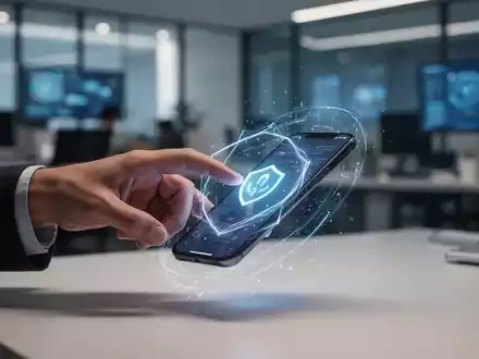 Eine Hand greift nach einem Smartphone, umgeben von einem subtilen digitalen Leuchten, das Ablenkungsreduzierung symbolisiert. - Foto: über boerse-global.de
