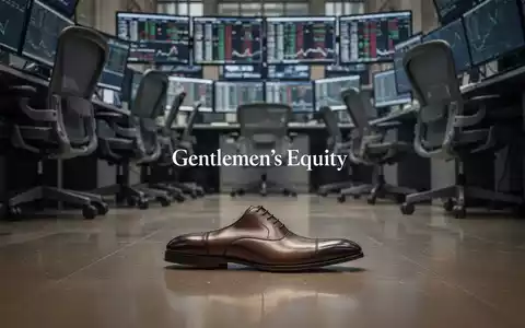 Ein ruhiger Handelssaal mit leeren Stühlen und geschlossenen Bildschirmen; ein eleganter Herrenschuh auf dem Boden. - Foto: über boerse-global.de