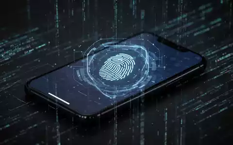 Ein Smartphone-Bildschirm zeigt ein biometrisches Sperrsymbol, das Sicherheit und Datenschutz symbolisiert. - Foto: über boerse-global.de