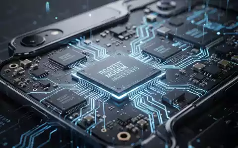 Nahaufnahme eines Smartphone-Motherboards mit leuchtenden Schaltkreisen und Mikrochips, die fortschrittliche Mobiltechnologie repräsentieren. - Foto: über boerse-global.de