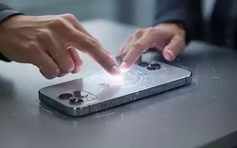 Eine Hand tippt sanft auf die Rückseite eines modernen iPhones, was die Back-Tap-Automatisierungsfunktion veranschaulicht. - Foto: über boerse-global.de