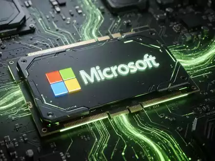 Stilisierte Darstellung des Microsoft Store-Logos mit Leiterplatte, symbolisiert NVIDIAs Softwarevertriebswechsel. - Foto: über boerse-global.de
