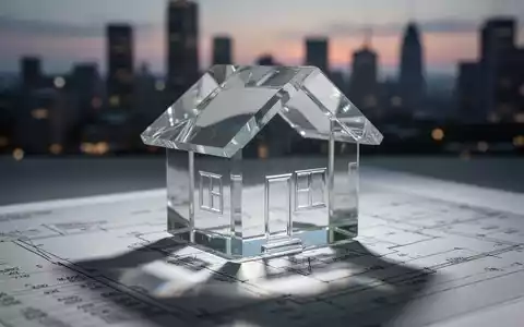 Ein stilisiertes, modernes Architekturmodell eines Hauses aus Glas auf einem Finanzdokument, mit einer Stadtansicht im Hintergrund. - Foto: über boerse-global.de