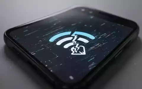 Ein Smartphone-Bildschirm zeigt ein unterbrochenes WLAN-Symbol, das Konnektivitätsprobleme nach einem Software-Update veranschaulicht. - Foto: über boerse-global.de