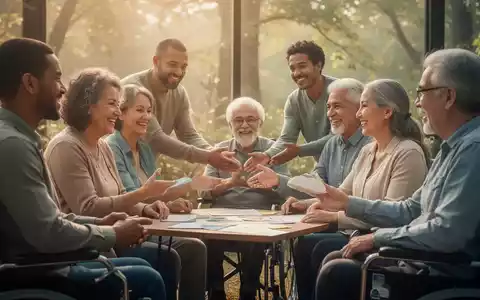 Eine Gruppe von Menschen mit intellektuellen Beeinträchtigungen, die zusammenarbeiten, symbolisiert Inklusion und Unterstützung. - Foto: über boerse-global.de