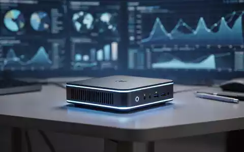 Schlanker Mini-PC auf modernem Schreibtisch, beleuchtet mit blauem Licht, symbolisiert technologischen Fortschritt und Markterfolg. - Foto: über boerse-global.de