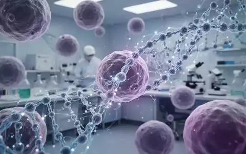 Nahaufnahme mikroskopischer menschlicher Zellen und komplexer biologischer Strukturen, die medizinische Forschung und Technologie symbolisieren. - Foto: über boerse-global.de