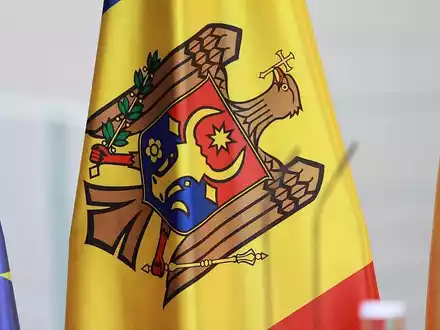 Flagge von Moldawien (Archiv) - Foto: via dts Nachrichtenagentur