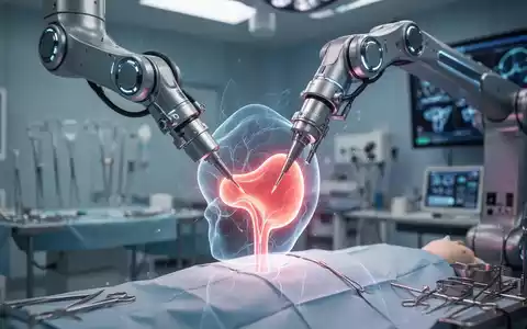 Ein roboterassistierter chirurgischer Arm in einem Operationssaal, der Präzision und fortschrittliche Technologie in der Urologie symbolisiert. - Foto: über boerse-global.de